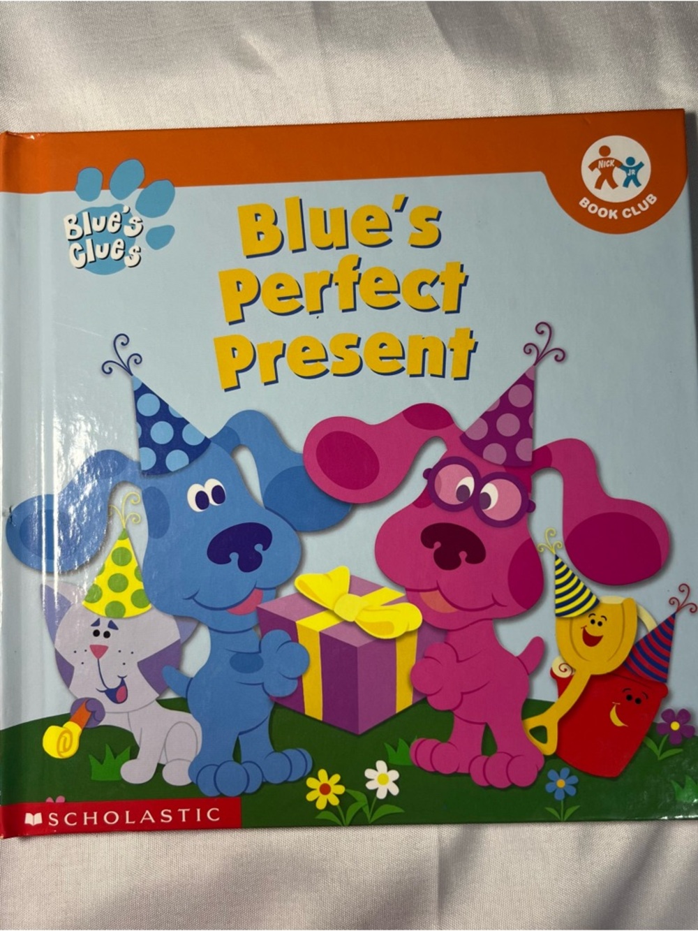 Vtg 2002 Blue’s Clues Blue’s Perfect Present HC Book Nick Jr Kids‎ Story